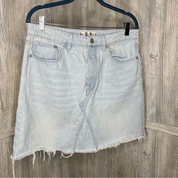 We the Free Going Rogue Tidal Wave Denim Skirt - Picture 3 of 5